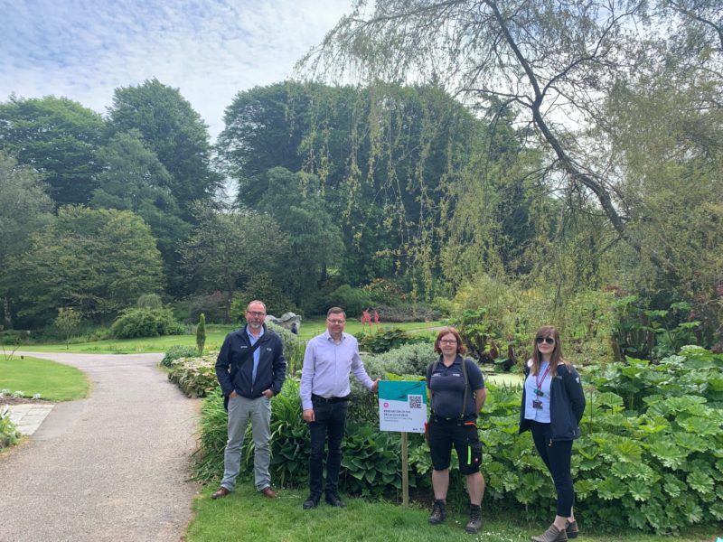 Head of Conservation and Policy at NTS Stuart Brooks, Colin Smyth MSP, Instructor Gardener Nadine Stotten-Thom and Threave Garden and Estate’s Visitor Services Manager Michelle Robertson